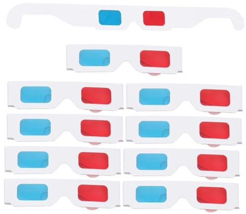Uonlytech 50 Piezas Gafas 3D Anaglifo Gafas De Cartón 3D Gafas Estilo 3D Rojo Y Azul Gafas De Películas 3D Teatro Gafas 3D Moive Gafas De Visualización 3D Gafas Rojas TV 3D Televisión con