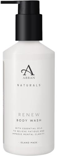 Arran Sense of Scotland Renew Cedarwood & Ylang Ylang Body Wash & Shower Gel (250ml) Natural & Vegan with Pro-Vitamin B5
