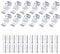 12PCS Blind Cord Safety Device, Clear Roller Blind Clips for Vertical and Roman Roller Curtain Ball Chain Cord Control with Screws, for Blinds