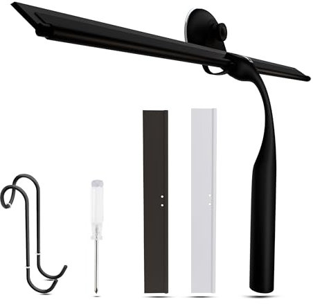 Wunset Superior-Duschabzieher-Auswahl: Mit Abziehern aus Edelstahl, Silikon und Gummi, Wasserabstreifern, Badezimmerutensilien, Abziehern für Duschkabinen (35 cm, Schwarz)