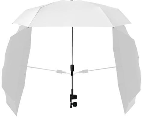 Kinderwagen-Sonnenschirm, 90 Cm Großer Universeller UV-Sonnenschirm Für Kinderwagen, 360°-Kinderwagen-Sonnenschutz Mit Verstellbarer Befestigungsklemme, 2-in-1-Kinderwagen-Sonnenschirm Zum Aufstecken,