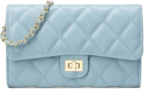Farcauo Kleine Umhängetasche Damen Blau Crossbody Bag und Schultertasche, Kompakte Handtasche für Damen, Elegante Abendtasche für Frauen
