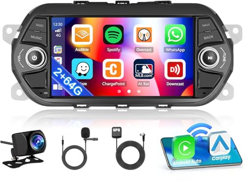 Inefala 2G+64G Android 15 Autoradio per Fiat Tipo Egea 2015-2020 con Wireless Carplay & Android Auto, 7 Pollici Touchscreen Stereo Auto Bluetooth con GPS WiFi Radio FM/RDS SWC USB MIC+Retrocamera