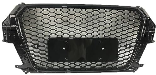 Frontstoßstange Radiator Kühlergrille für Audi Q3 RSQ3 2013 2014 2015, Auto Frontstoßstangengrill Kratzfest Front Bumper Grille Grill,B