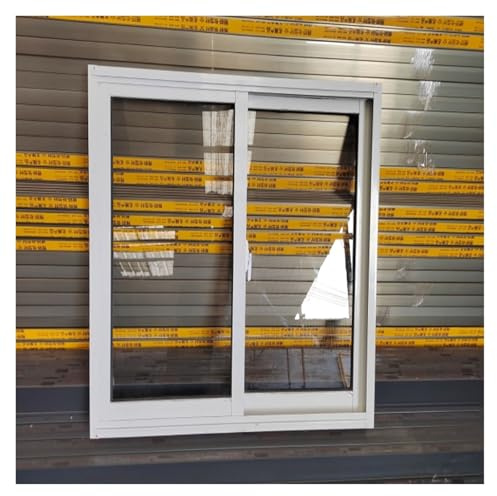 Schiebefenster Kellerschiebefenster, horizontales, klares Lüftungsfenster, kleines Fenster mit Fliegengitter für Gewächshaus, Badezimmer/Schuppen, Doppelverglasung, wind- und wasserabweisend(WxH 30x18