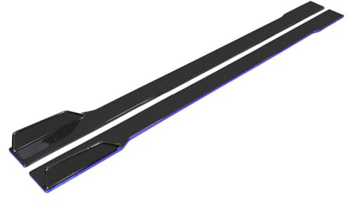 DCSNXZF Jupe Latérale Voiture pour Quest 2011-2017, Anti-Rayures Pelle Latérale Lèvre Winglet Diffuseur D'ailettes Séparateurs Accessoire,A-Black-Blue
