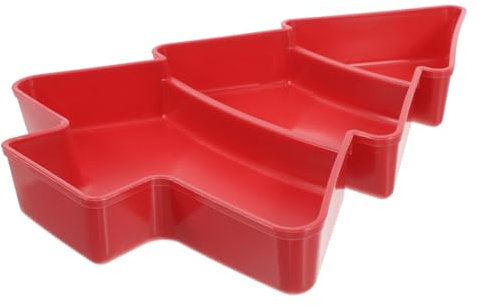 iplusmile Plato De Frutas Forma Árbol De Navidad Plástico Compartimentos Bandeja Comida Compartimentos Plato Tazón Navideño Bocadillos Navideños para Fiestas