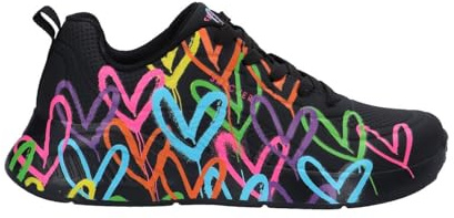 Skechers UNO Lite Heart of Hearts Schwarz BKMT Größe EU 42