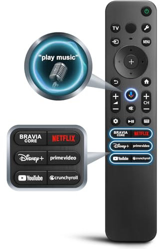 Voice Replacement Remote Control for Sony-Bravia-TVs,for Sony Smart 4K UHD LED LCD HD Smart TVs wtih Voice Function