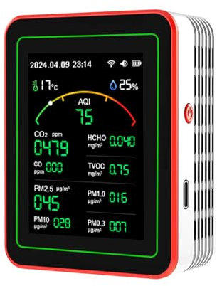 Eacam Monitor de Calidad del Aire 15 en 1 con WiFi Inteligente para el Hogar y la Oficina (#1)