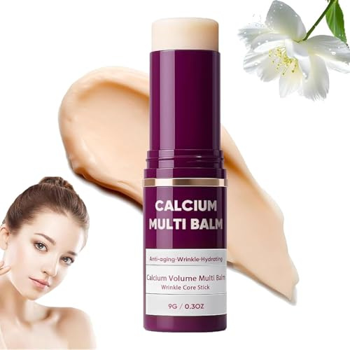 Baume Multi-Volume Calcium Crème Hydratante et Réparatrice Intensive Stick Collagène Anti-Rides Raffermissant Peau Yeux Cou Visage
