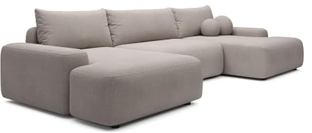 Vente-unique - Schlafsofa 7 Daviso - Polyester - Taupe