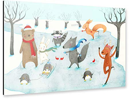 artboxONE Alu-Print 150x100 cm Ice Skating von Künstler Judith Loske