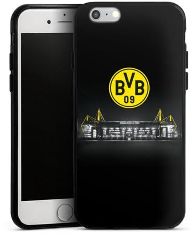 Silikon Hülle kompatibel mit Apple iPhone 6 Case schwarz Handyhülle BVB Stadion Borussia Dortmund