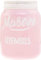 Goodscious Pink Ceramic Mason Jar Kitchen Utensil Holder - Countertop Organizer - Dishwasher & Microwave Safe - 5x4x5 Inches
