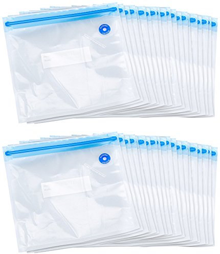 Rosenstein & Söhne Folienbeutel: 40er-Set Vakuumierbeutel, je 22 cm x 21 cm, BPA-frei (Vakuum Folienrollen, wiederverschließbare Vakuumbeutel, Frischhaltedosen)