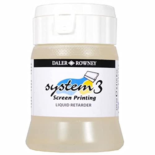 Daler-Rowney System3 Screen Printing Medium, Plastic Pot, 8.45oz - 250 ml, Liquid Retarder