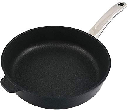 BAF Schmorpfanne 28cm mit Deckel, Induktion, hoher Rand, backofenfest bis 260°C, Aluguss-Pfanne Gigant Newline, Made in Germany