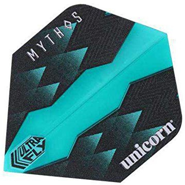 Unicorn Ultrafly Dart-Flights, Mythos, Hydra Teal Design, Ultra-strapazierfähiges 100 Mikron Polyester PET, Standard-Plus-Form