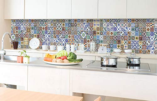 Dimex Küchenrückwand Folie selbstklebend PORTUGIESISCHE Fliesen | Klebefolie - Dekofolie - Spritzschutz für Küche | Premium QUALITÄT - Made in EU | 350 cm x 60 cm