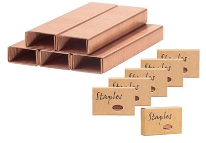 Lot de 4/6 agrafes standard en or rose pour agrafeuse Taille 3800/5700 agrafes 26/6 6 Pack Rose Gold