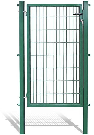 Arvotec Gartentor für Stabmattenzäune, grün, BxH:1000x1600mm inkl. Pfosten - mit Befestigungsmaterial & Ersatzschlüsseln - Top Qualität zum Bestpreis!