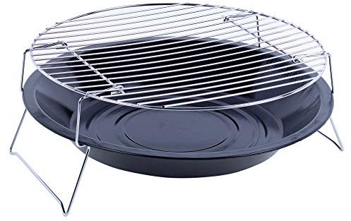 URBNLIVING Large Ø36 CM Round Portable BBQ Grill for Picnics & Trips - Reusable