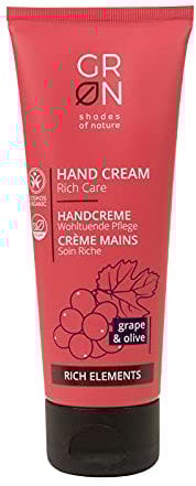 G R N shades of nature [GRÜN] Biokosmetik Handcreme Reichhaltige Pflege - Bio-Olive & Bio-Traube - schnell einziehend - süßer Duft - vegan - 75 ml