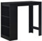 vidaXL Bartisch mit 3-stufigem Regal Bartresen Stehtisch Tresentisch Bistrotisch Küchentheke Küchentisch Frühstückstisch Tisch Schwarz 110x50x103cm