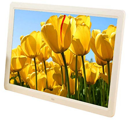 Cadre Photo numérique de 17 Pouces Appareil de publicité HD pour Album Photo numérique Supporte la Lecture de Cartes USB/SD/MMC et Photos 720P / 1080P, fichiers vidéo LCD avec télécommande Infra