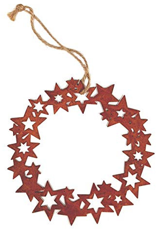 HPS Rost Sternenkranz Deko für Fenster und Türe