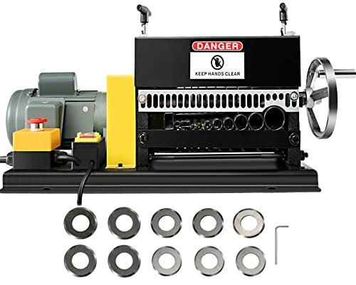 VEVOR 400W Macchina Spellacavi Elettrica Φ1.5~38mm Rottame di Filo di Rame Macchina Spelafili da Banco 10 Fori Velocità Nominale Motore 1400 Rpm