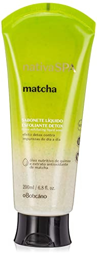 O Boticário Sabonete Líquido Esfoliante Detox Nativa Spa Matcha, 200 ml