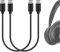 GEEKRIA Lot de 2 câbles de charge courts pour écouteurs de type C, compatibles avec Bose 700ANC, QC45, QC Earbuds II, chargeur pour écouteurs de sport, USB-C vers USB-C (30 cm)