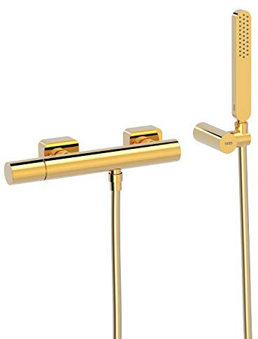 Monomando ducha Ducha de mano anticalcárea con soporte orientable y flexo SATIN.-20016701OR