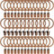 AMZSEVEN Vorhangringe aus Metall mit Clips, Vorhang-Clips, dekorative Gardinenstangen-Clips, 3,8 cm Innendurchmesser, antikes Kupfer, 40 Stück