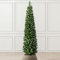 Christow Frosted Pencil Christmas Tree 6ft, Artificial Slim Snowy Spruce, Indoor Home Xmas Decoration, Natural Looking Dual Tone PVC Needles, Easy Assembly with Stand (tree skirt not included)