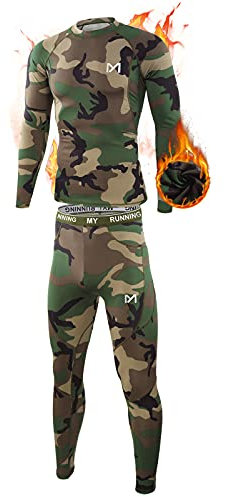 MEETYOO Herren U1 Basisschicht-Set, Tarnung Grün, XL