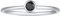 FOCALOOK Herren Ring 925 Silber Solitär Ring Ehering Trauring Verlobungsring Partnerring Runde Schwarzen Zirkonia Schmuck Accessoire für Hochzeit Größe 62 (19.7)