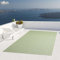 Taracarpet Outdoor Teppich Wetterfest Wohnzimmer Balkon Küchenteppich Flachgewebe Sisaloptik Einfarbig Uni grün 240x340 cm