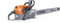 Holzfforma Thunder G888 Tête de tronçonneuse à essence 122 cc 6,4 kW avec barre de guidage de 121,9 cm et chaîne 10,2 cm 138 maillons d'entraînement