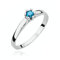 Damen Ring 585 14k Gold Weißgold Topas