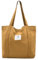 Damen Stofftaschen Tote Tasche Einfarbige Umhängetasche Leicht Große Kapazität Student Shopping Beach Bag braun