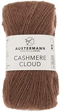 austermann Cashmere Cloud - Kaschmir Wollmischung zum Stricken - Lauflänge 180m je 25g Knäuel Farbe 09 - Zimt