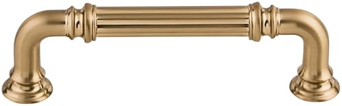 Top Knobs TK322HB Top Knobs TK322 Reeded 3-3/4 Inch Center to Center Handle Cabinet Pull from The Chareau Collection
