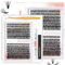 LAWEZX Kit de Extensión de Pestañas Postizas Individuales DIY con 280 PCS 0.07mm D Curl 9-16mm Pestañas Pelo a Pelo Unión y Sello de Pestañas y Removedor de Pegamento de Pestañas y Pinzas (30+40D)