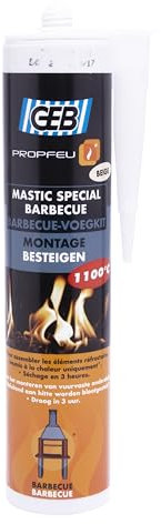 GEB Propfeu Mastic colle spécial barbecue pour les éléments réfractaires - Cartouche 310ml