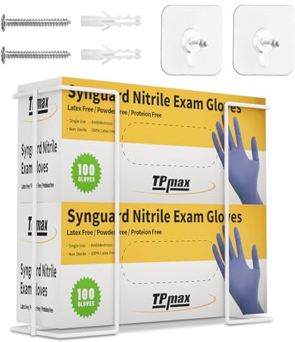 Große Handschuhbox-Halter, Handschuhbox, Drahtregal, Spender für Handschuhe, Taschentücher, Handtücher, Organizer, Montagezubehör im Lieferumfang enthalten, hält 2 Boxen, perfekt für Labor,