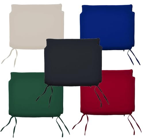 Teako Design Sitzauflage 45 cm x 42 cm für Gartenstuhl Aoste TS-2010, Stuhlkissen, Sitzkissen Outdoor, Polster Auflagen, Sitzkomfort für Gartenmöbel, Gartenstuhl Zubehör (Schwarz)