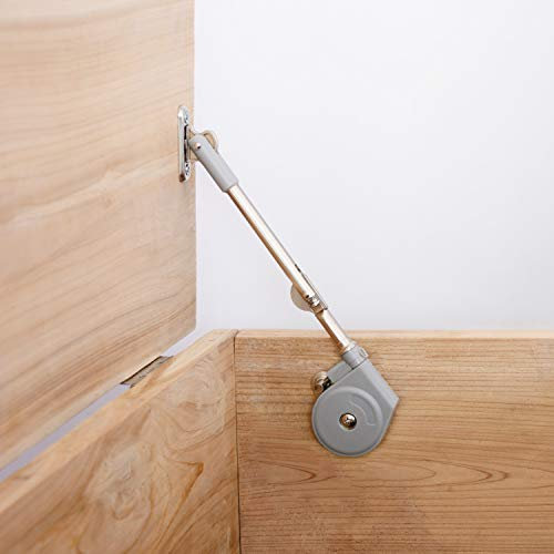 Morinbo Toy Box Soft Close Hinges, Lid Stay 105 Degree Open with Soft Close, Lid Support for Toy Box and Upward Top-Opening Flap Doors, Easy to Install (Pack of 1)